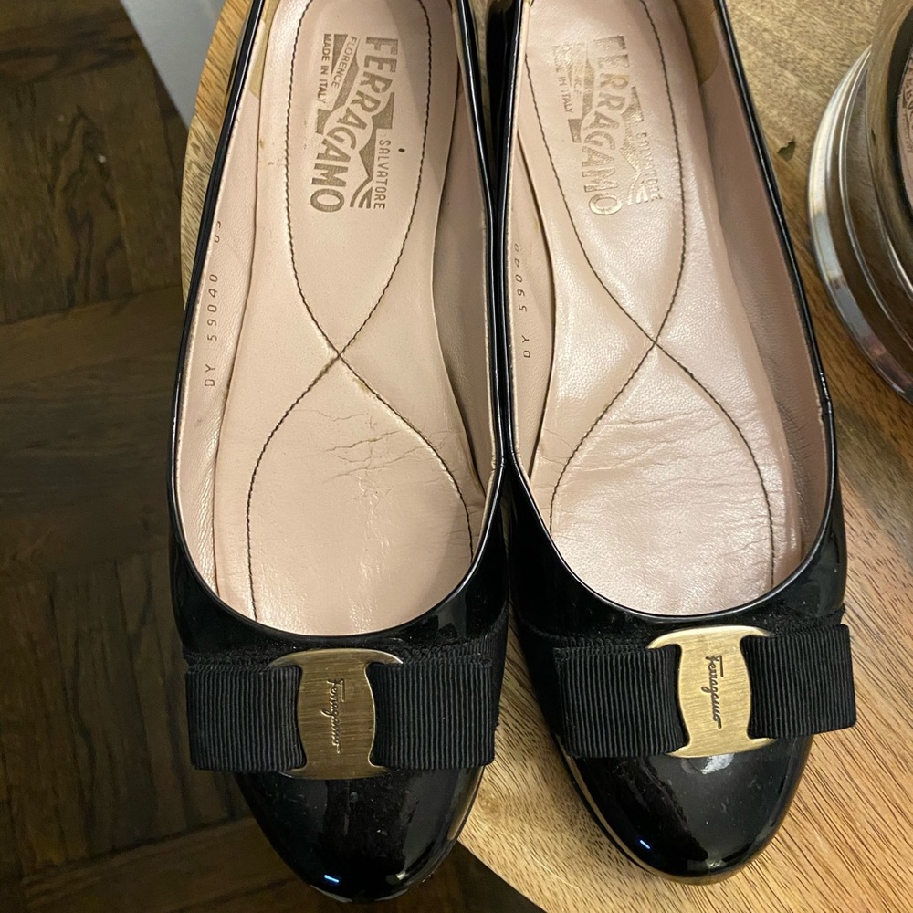 *SOLD* Salvatore Ferragamo Patent Leather Ballet Flats